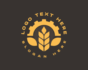 Agriculture Gear Wheat Logo