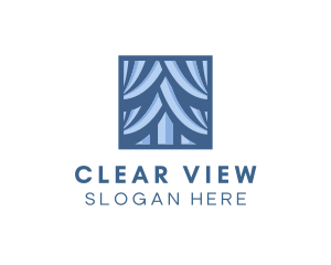 Screen - Modern Square Curtain logo design