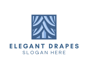 Drape - Modern Square Curtain logo design