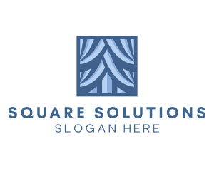 Modern Square Curtain  logo design