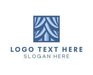 Specialty Store - Modern Square Curtain logo design