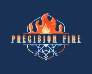 Fire Snowflake Ventilation logo design