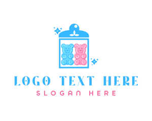 Playful - Candy Bear Jar logo design