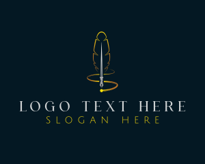 Calligraphy - Publishing Writer Quill logo design