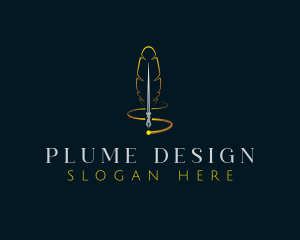 Plume - Publishing Writer Quill logo design