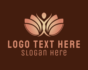 Hindu - Lotus Spa Massage logo design