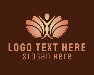 Yoga School - Lotus Spa Massage logo design