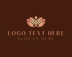 Flower - Lotus Spa Massage logo design