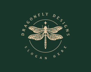 Dragonfly - Insect Dragonfly Wings logo design