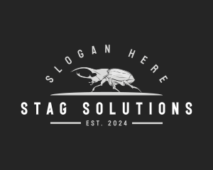 Stag Beetle Insect logo design