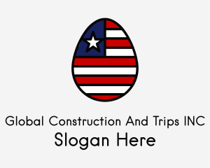 Patriotic Flag Egg  Logo