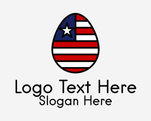 Patriotic Flag Egg  Logo