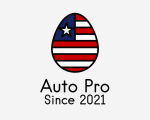 Election - Patriotic Flag Egg logo design