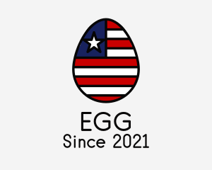 Patriotic Flag Egg  logo design