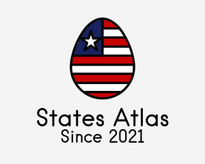 Patriotic Flag Egg  logo design