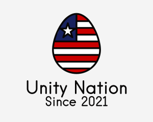 Patriotic Flag Egg  logo design