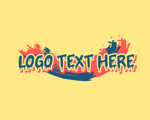 Rapper - Creative Mural Paintbrush logo design