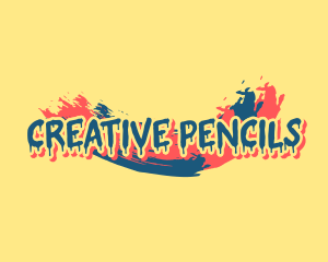 Creative Mural Paintbrush logo design