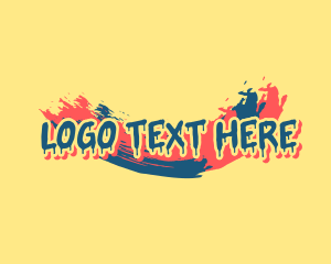 Stroke - Creative Mural Paintbrush logo design