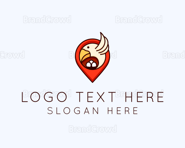 Bird Nest Location Logo