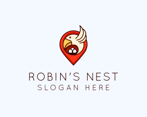 Bird Nest Location logo design