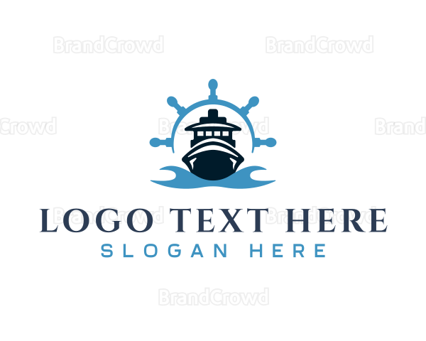 Nautical Helm Ship Logo