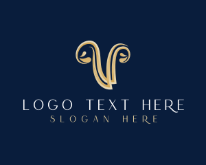 Beauty - Elegant Decorative Letter V logo design