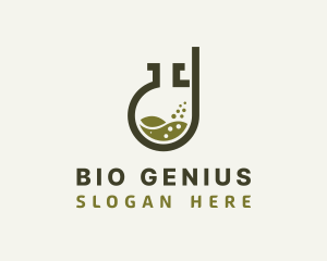 Biotechnology - Chemist Flask Letter D logo design