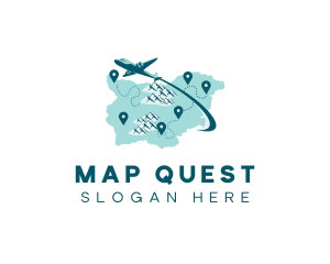 Bulgaria Travel Map logo design