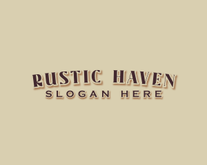 Rustic Hipster Shop logo design