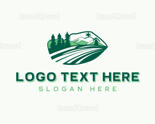 Landscape Field Mountain Logo