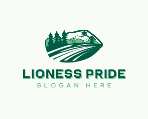 Landscape Field Mountain Logo