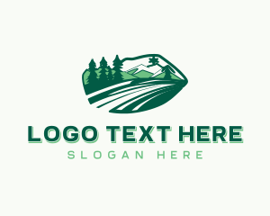 Landscape Field Mountain Logo