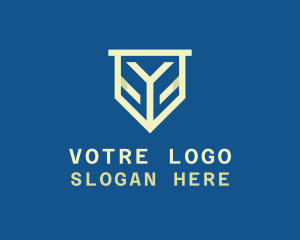 Patch - Geometric Banner Shield logo design