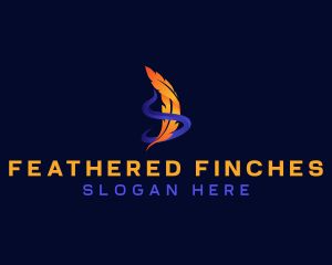 Feather Writer Author Blog logo design