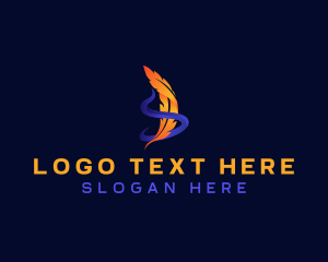 Stationery - Feather Writer Author Blog logo design