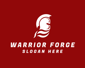 Spartan Warrior Helmet  logo design