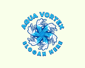 Wave Vortex Ocean logo design