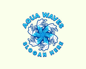 Wave Vortex Ocean logo design