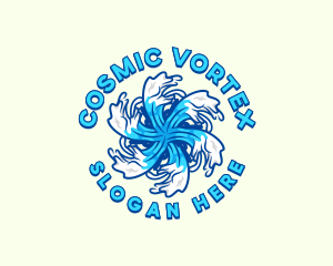 Vortex - Wave Vortex Ocean logo design
