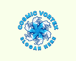 Wave Vortex Ocean logo design