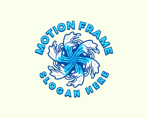 Wave Vortex Ocean logo design