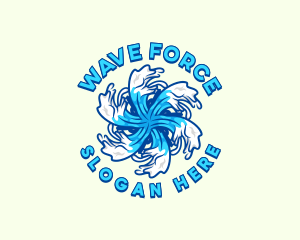 Tsunami - Wave Vortex Ocean logo design