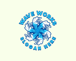 Wave Vortex Ocean logo design