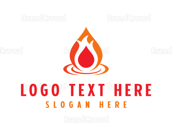 Flame Droplet Gas Logo