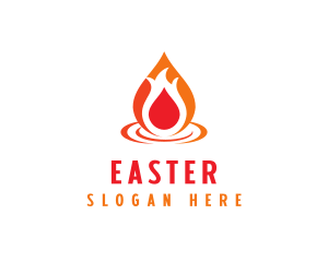  Flame Droplet Gas Logo