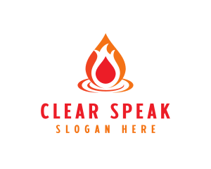  Flame Droplet Gas logo design