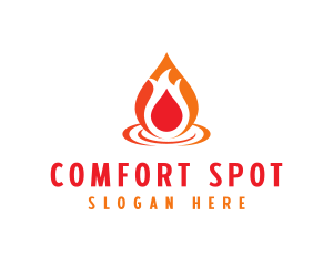  Flame Droplet Gas logo design