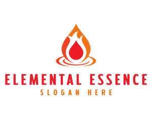 Element - Flame Droplet Gas logo design