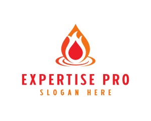  Flame Droplet Gas logo design